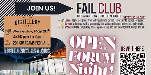 Fail Club: Open Forum at Distillery Labs!
