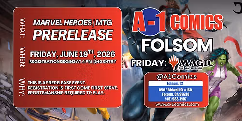 FLSM: MTG Marvel Heroes Prerelease $40 4 PM