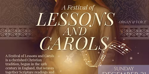 LESSONS & CAROLS at the Shrine