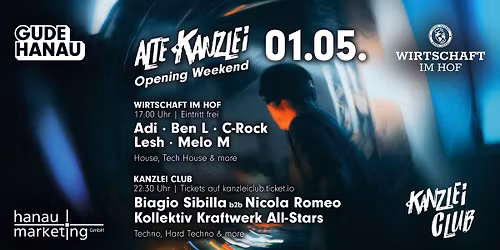 OPENING WEEKEND \u2013 House im Hof & Techno im Club