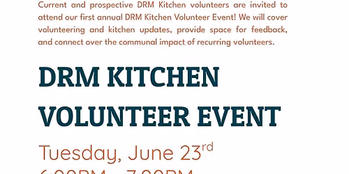 DRM Kitchen Volunteer Event