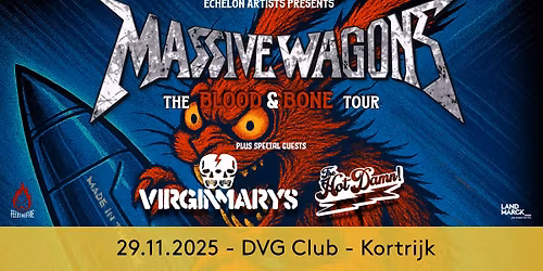 Massive Wagons - The Blood & Bone Tour @ DVG Club, Kortrijk