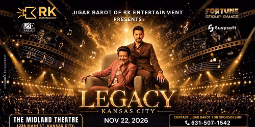 Legacy Tour with Udit Narayan & Aditya Narayan at The Midland Theatre