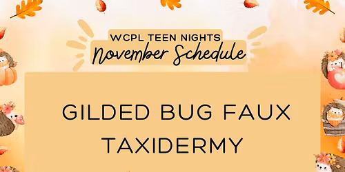 Gilded Bug Faux Taxidermy (Main Wilson Library)