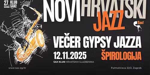 Novi Hrvatski Jazz 12.11 @ SAX!
