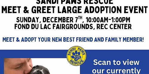 Sandi Paws Rescue Monthly Transport and Adoption Event