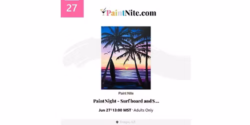 Paint Nite: Sunset Surfer II