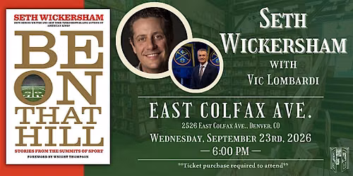 Seth Wickersham with Vic Lombardi Live at Tattered Cover Colfax