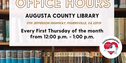 Free REVIVE! Office Hours at the Augusta County Library
