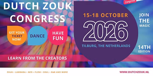 Dutch Zouk Congress The Netherlands 2026 - 14th edition - Official