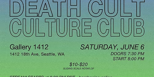 meatspace pride: 9-5 Hyperfuck \/ Juno Deluxe \/ Death Cult Culture Club