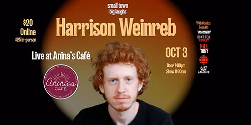 Small Town, Big Laughs \u2013 Live Stand-Up Comedy at Anina's Caf\u00e9