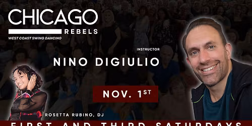 NINO DIGIULIO TEACHES WEST COAST SWING WHILE ROSETTA RUBINO SPINS TUNES!