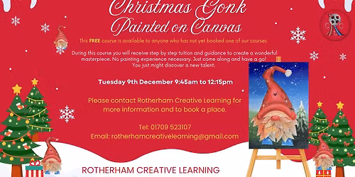 FREE Painted Gonk on Canvas Course