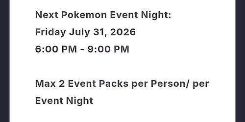 Pokemon Trade Night & Event Night Toronto