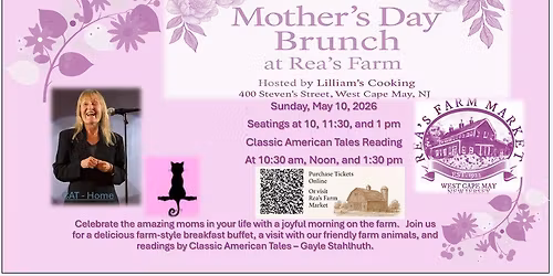 Mother's Day Brunch and Readings in the Barn - Classic American Tales - Gayle