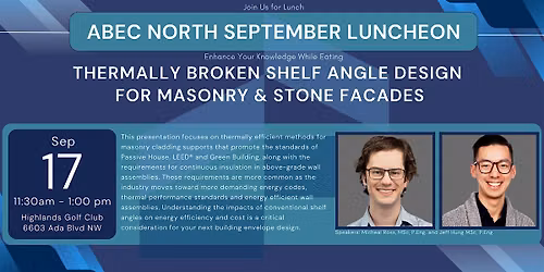ABECN Sept Luncheon - Thermally Broken Shelf Angle for Masonry Facades