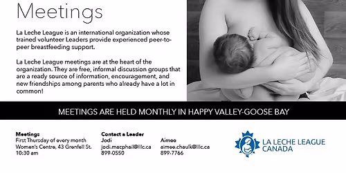 La Leche League Canada-Labrador November Monthly Drop-In