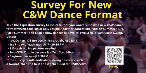 Survey For New C&W Couple Dance Format