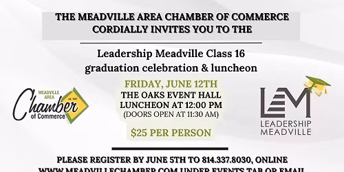 Leadership Meadville 16 Graduation Luncheon