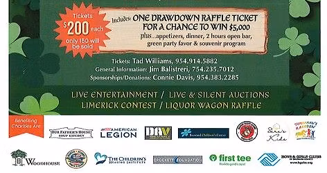 Exchange Club of Pompano Beach Annual "150 Draw Down Luck of the Irish" Dinner & Fundraiser