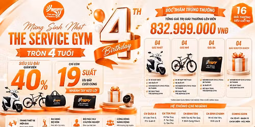 \ud83d\udea8 B\u00c1O \u0110\u1ed8NG! THE SERVICE GYM CH\u1ec8 C\u00d2N 19 SU\u1ea4T \u01afU \u0110\u00c3I!