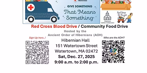 Red Cross Blood Drive \/ Community Food Drive