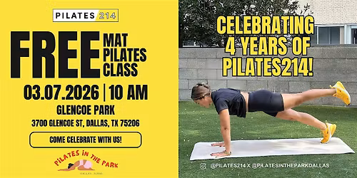 Pilates214 FREE Mat Pilates Class