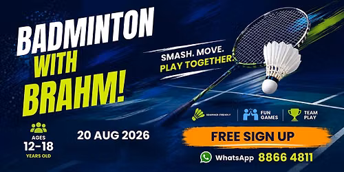 Badminton With Brahm (For Youths 12-18)