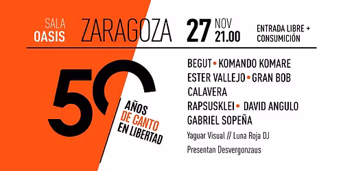 Concierto 50 a\u00f1os de canto en libertad