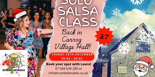 Monthly Solo Salsa in Carrog - Chritsmas Special!