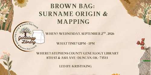 Brown Bag: Surname Origins and Map Distribution