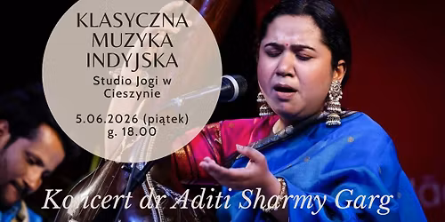 Koncert klasycznej muzyki indyjskiej - 5.06.2026, g. 18.00