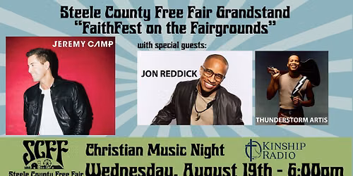 Jeremy Camp w\/ Special Guests Jon Reddick and Thunderstorm Artis @ Steele County Free Fair