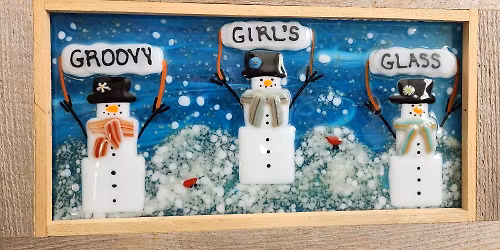 Fused Glass Snowman Family \u26c4\ufe0f