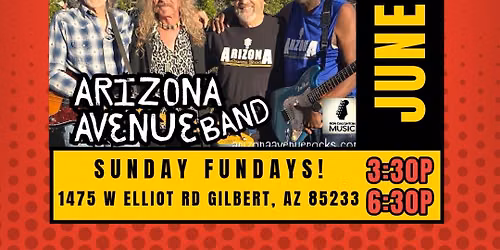 \u2728Arizona Avenue Band @ Icons 1st & 3rd Sundays\u2728