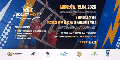\ud83c\udfc6 \ud83c\udfd0IV TURNIEJ CYKLU VOLLEY MIXT SILESIA \ud83c\udfd0\ud83c\udfc6