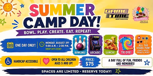 Summer Camp Day with Miss Nancy at Gametime | Bowl, Play, Create & Eat!