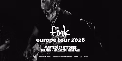 Fink | Europe Tour 2026 | Live in Milan