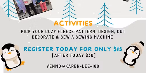 Cozy Winter Fleece Hat Workshop ~ Kids Public Event