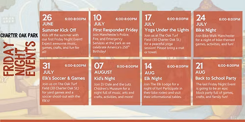 Charter Oak Park - Friday Night Events