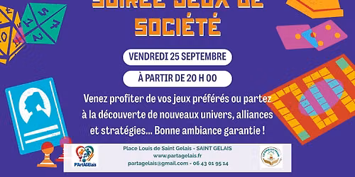 Soir\u00e9e Jeux de soci\u00e9t\u00e9