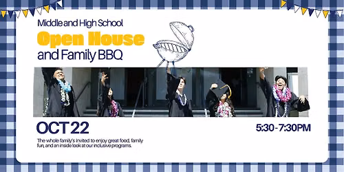 Middle and High School Open House and Family BBQ