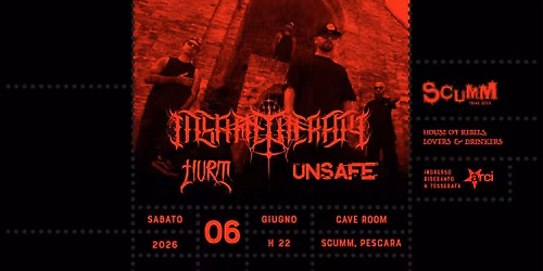 Insane Therapy + H.U.R.T. + Unsafe live @ Scumm Cave Room \u2022 Sab 06\/06