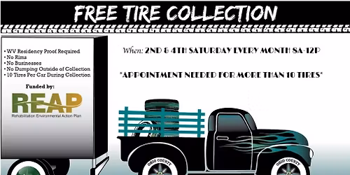 Free Tire Collection Event (WV Residents' Personal Tires Only)