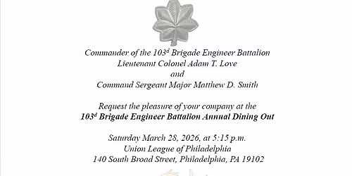 103d BEB \/ Veteran Corps 1st Regiment Annual Dinner