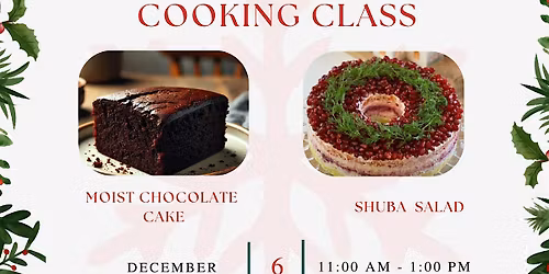 Turkish Cooking Class on Saturday, December 6th, 2025