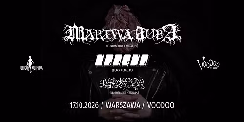 MARTWA AURA (PL) + UDR\u0118KA (PL) + MANSVARA (PL) | 17.10 | VOODOO | WARSZAWA