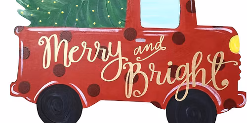 Wooden Truck and Tree Door Hanger -Paint Party