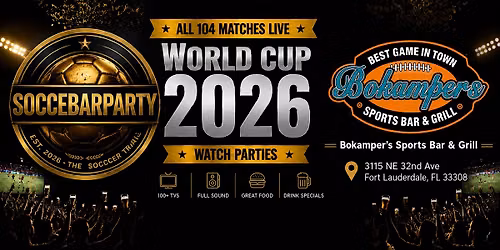 FIFA World Cup 2026 Watch Parties \u2013 Matches LIVE at Bokamper\u2019s Sports Bar